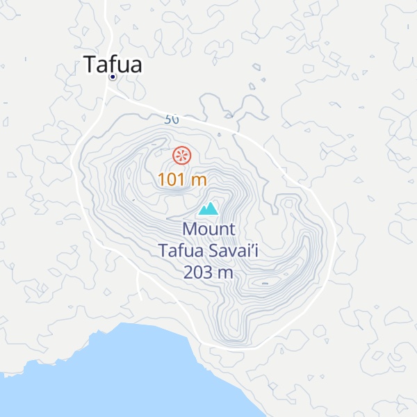 Map of Mount Tafua Savai’i