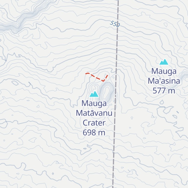 Map of Mauga Matāvanu Crater
