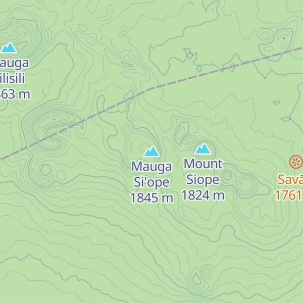 Map of Mauga Si'ope