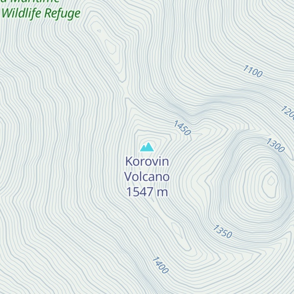 Map of Korovin Volcano