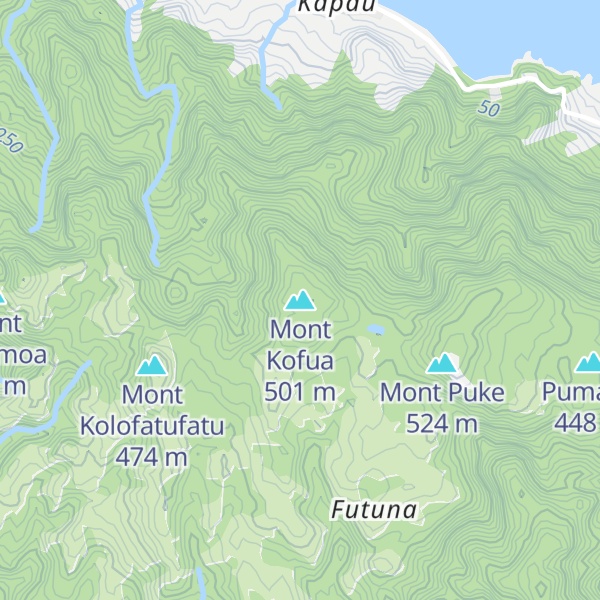 Map of Mont Kofua