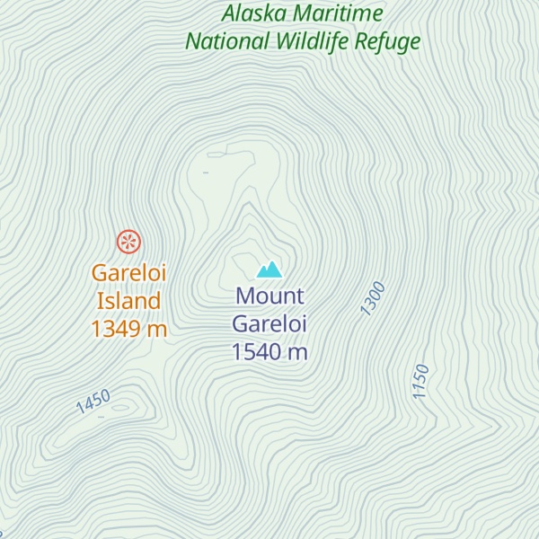 Map of Mount Gareloi
