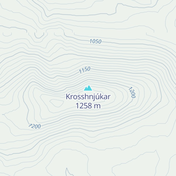 Map of Krosshnjúkar
