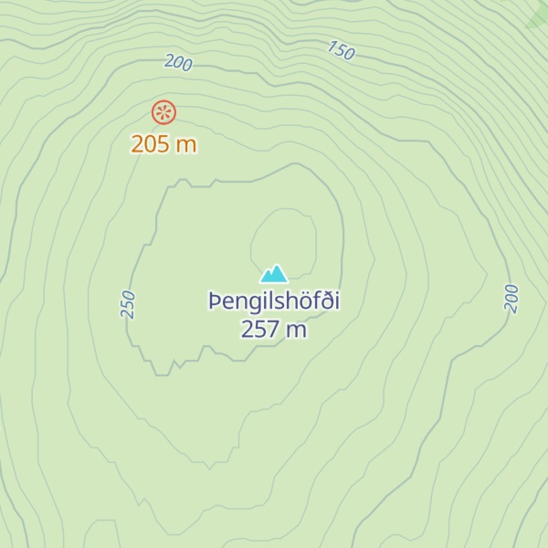 Map of Þengilshöfði