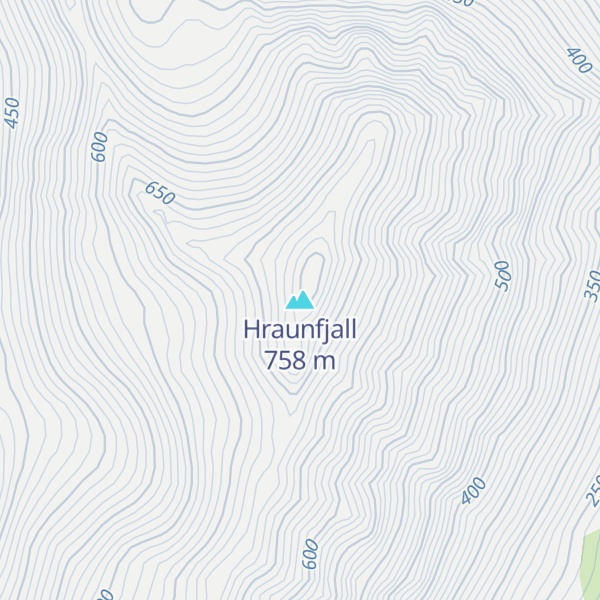 Map of Hraunfjall