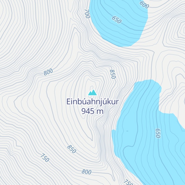 Map of Einbúahnjúkur