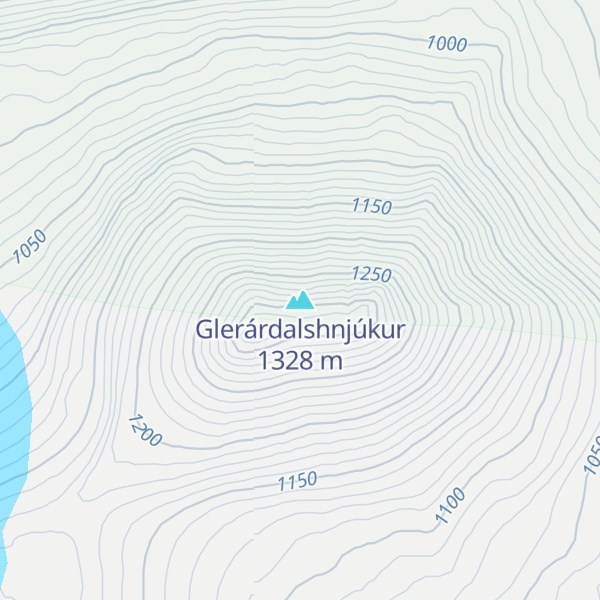 Map of Glerárdalshnjúkur