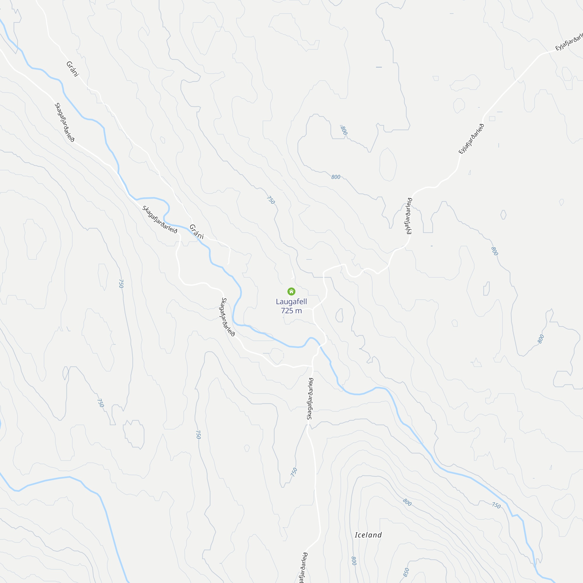 Laugafell map