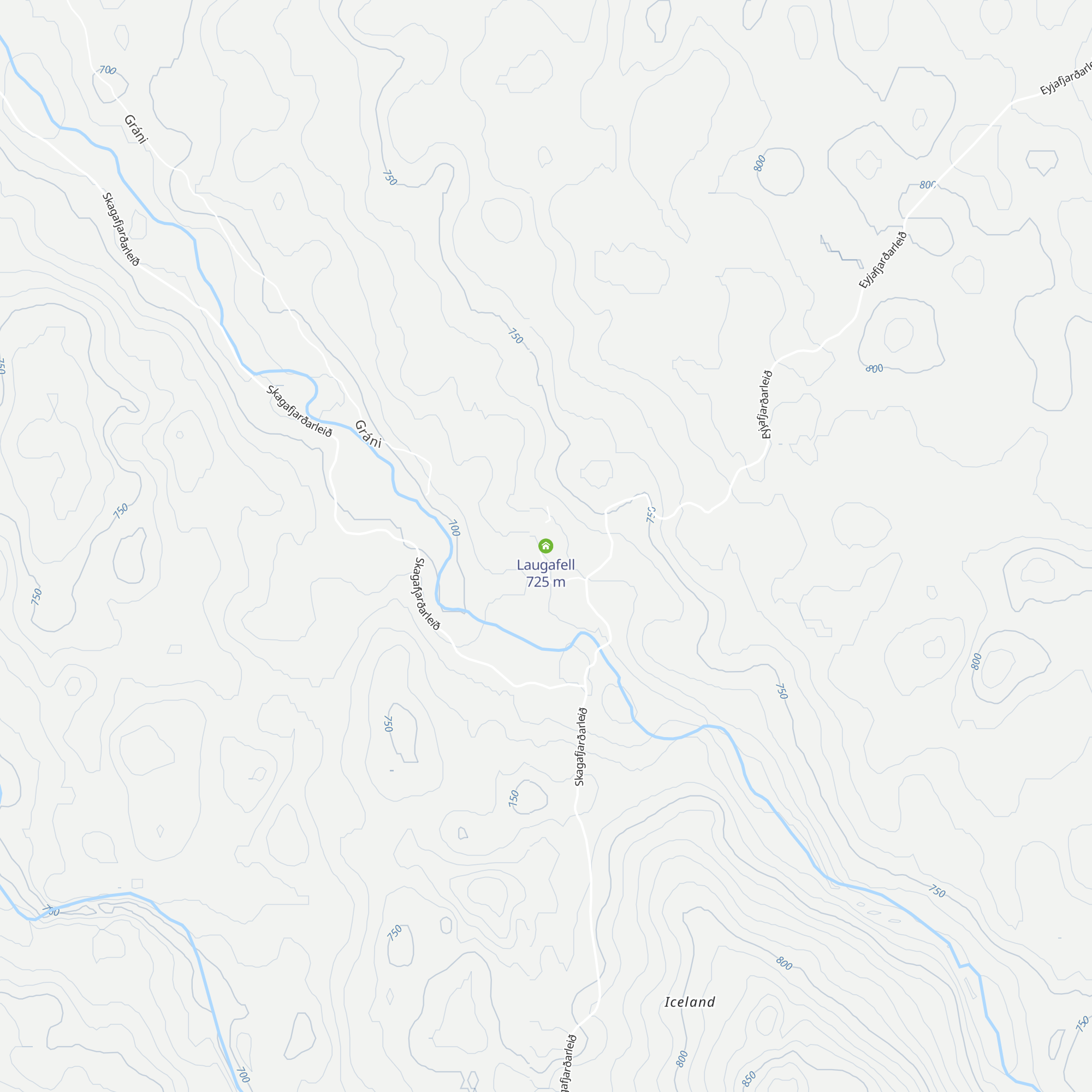 Laugafell map