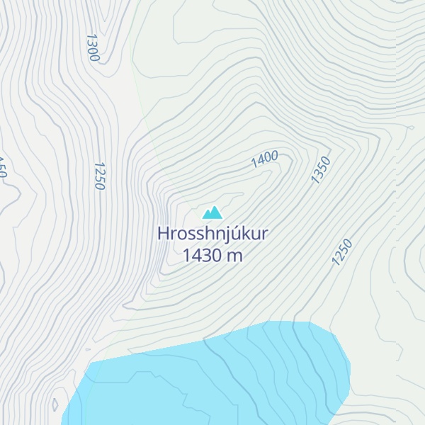 Map of Hrosshnjúkur
