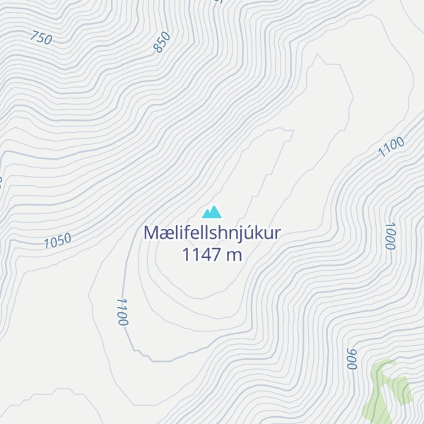 Map of Mælifellshnjúkur