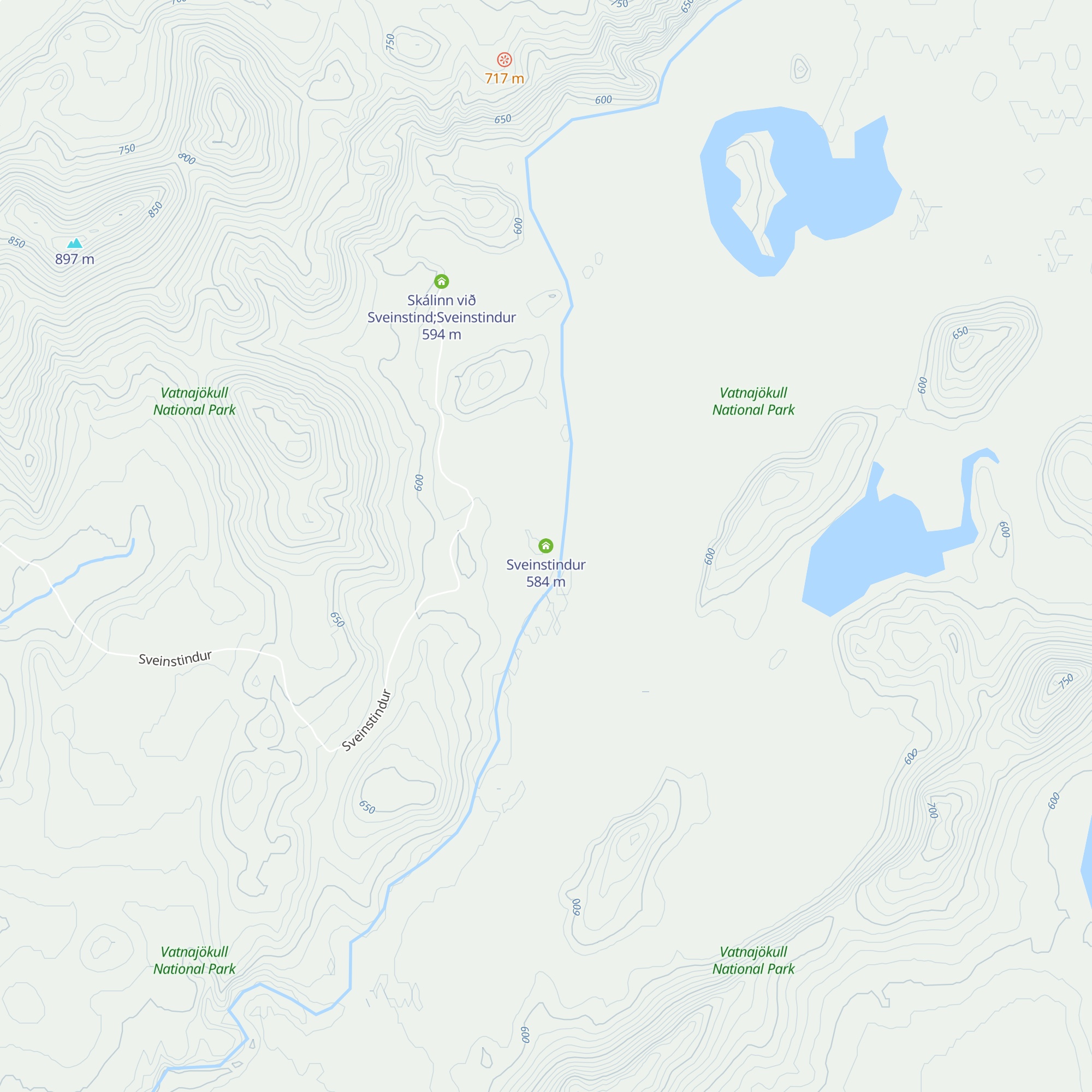 Sveinstindur map