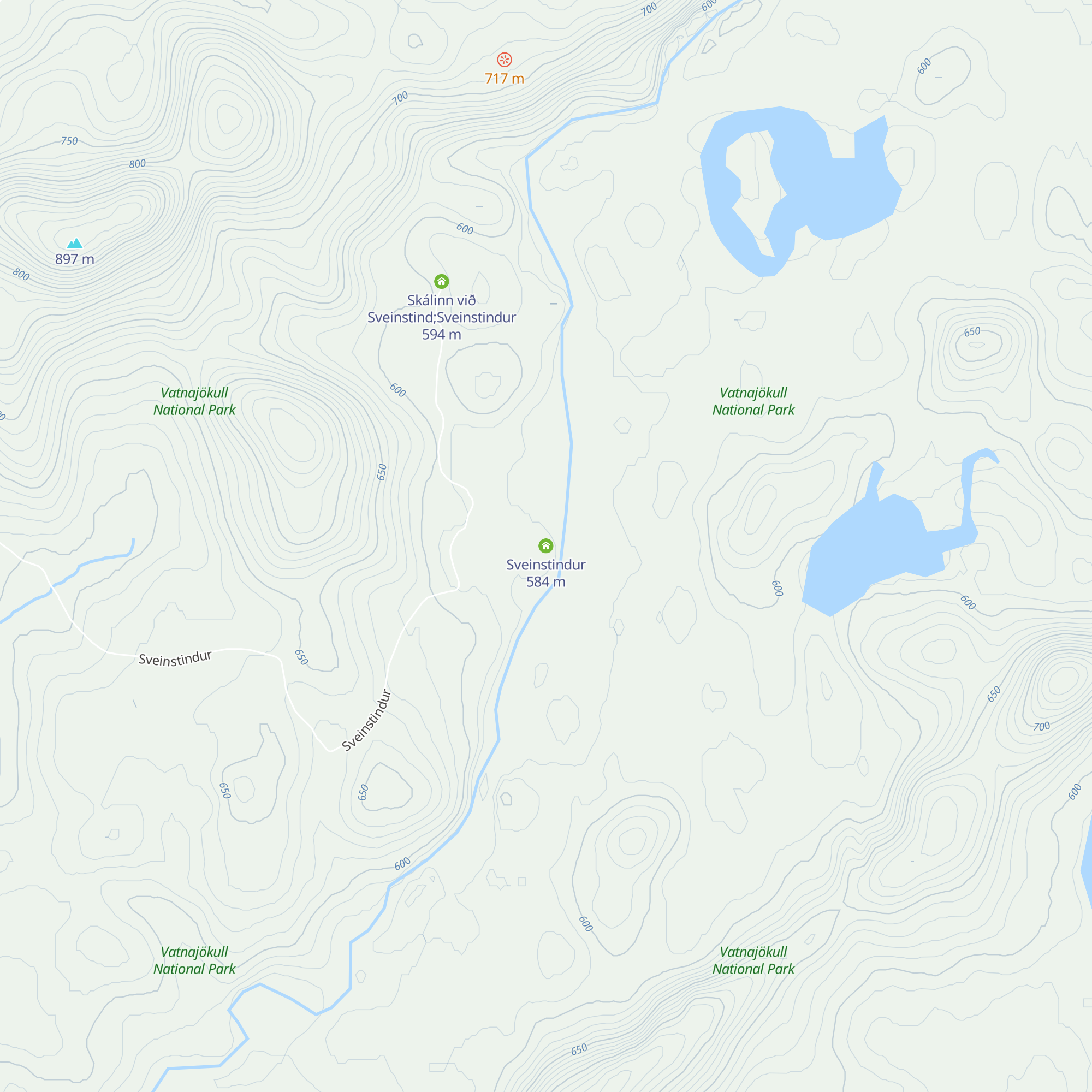 Sveinstindur map