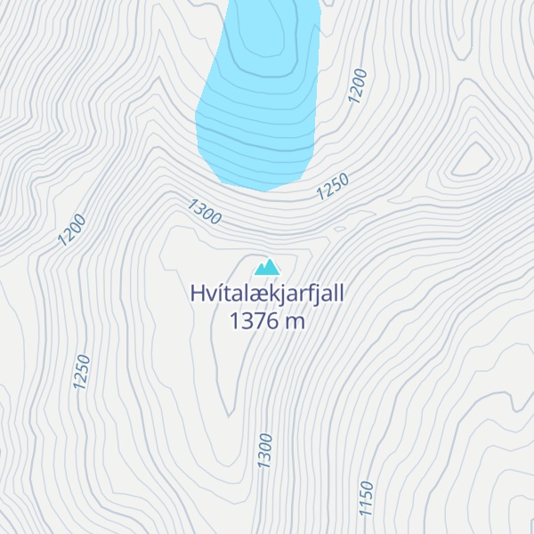 Map of Hvítalækjarfjall