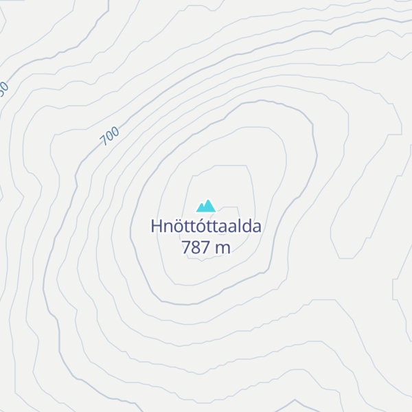 Map of Hnöttóttaalda