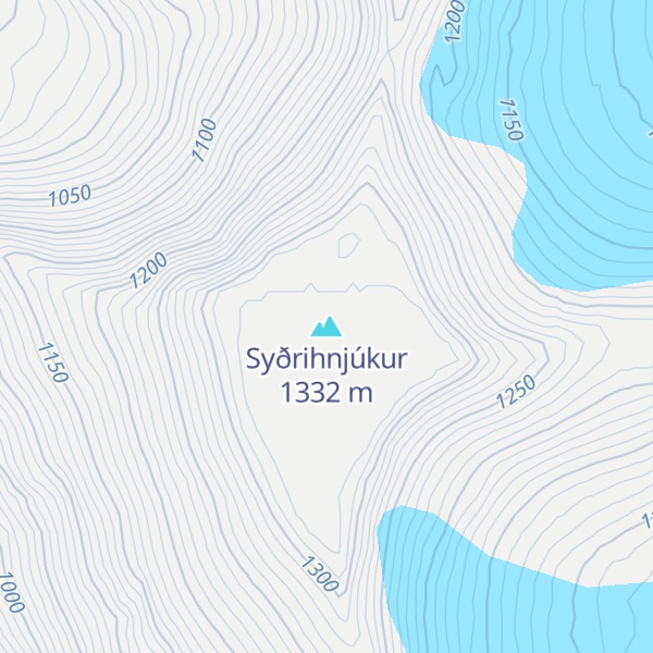 Map of Syðrihnjúkur