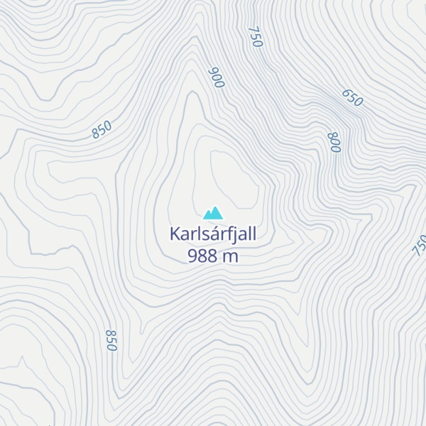 Map of Karlsárfjall