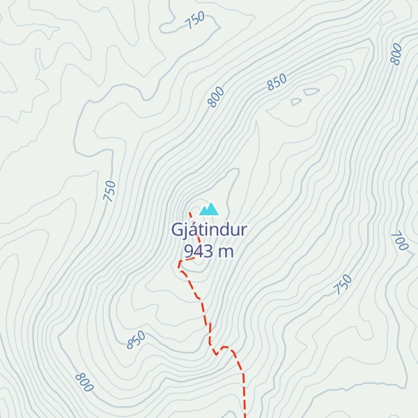Map of Gjátindur