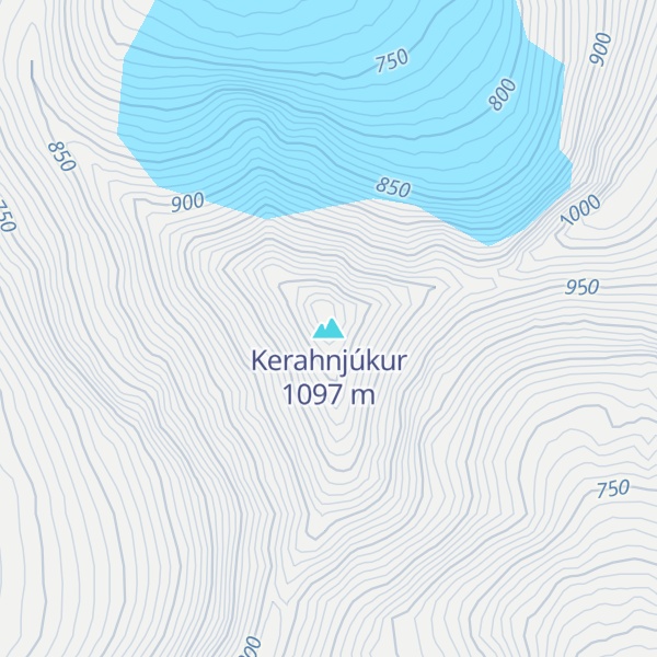 Map of Kerahnjúkur