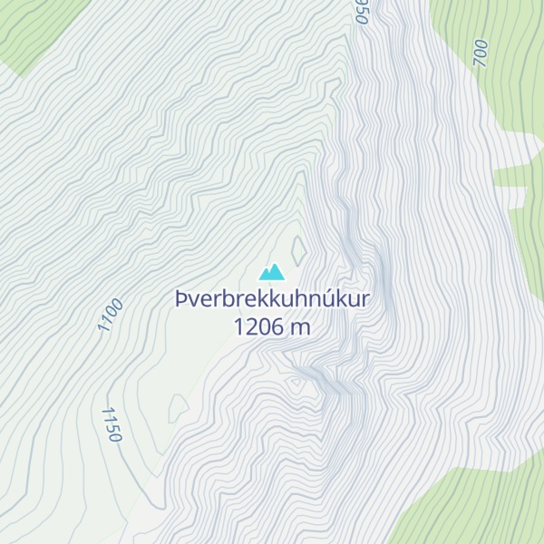 Map of Þverbrekkuhnúkur