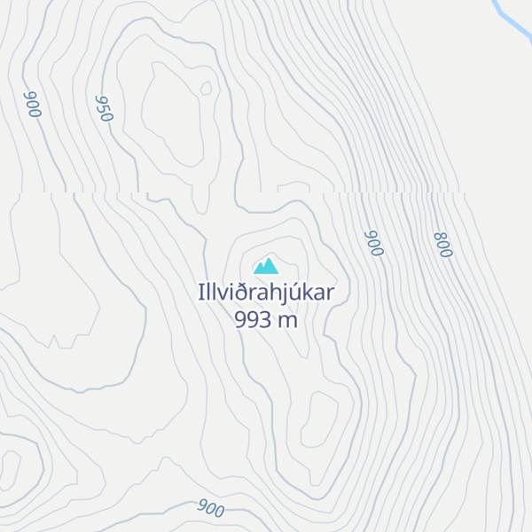 Map of Illviðrahjúkar