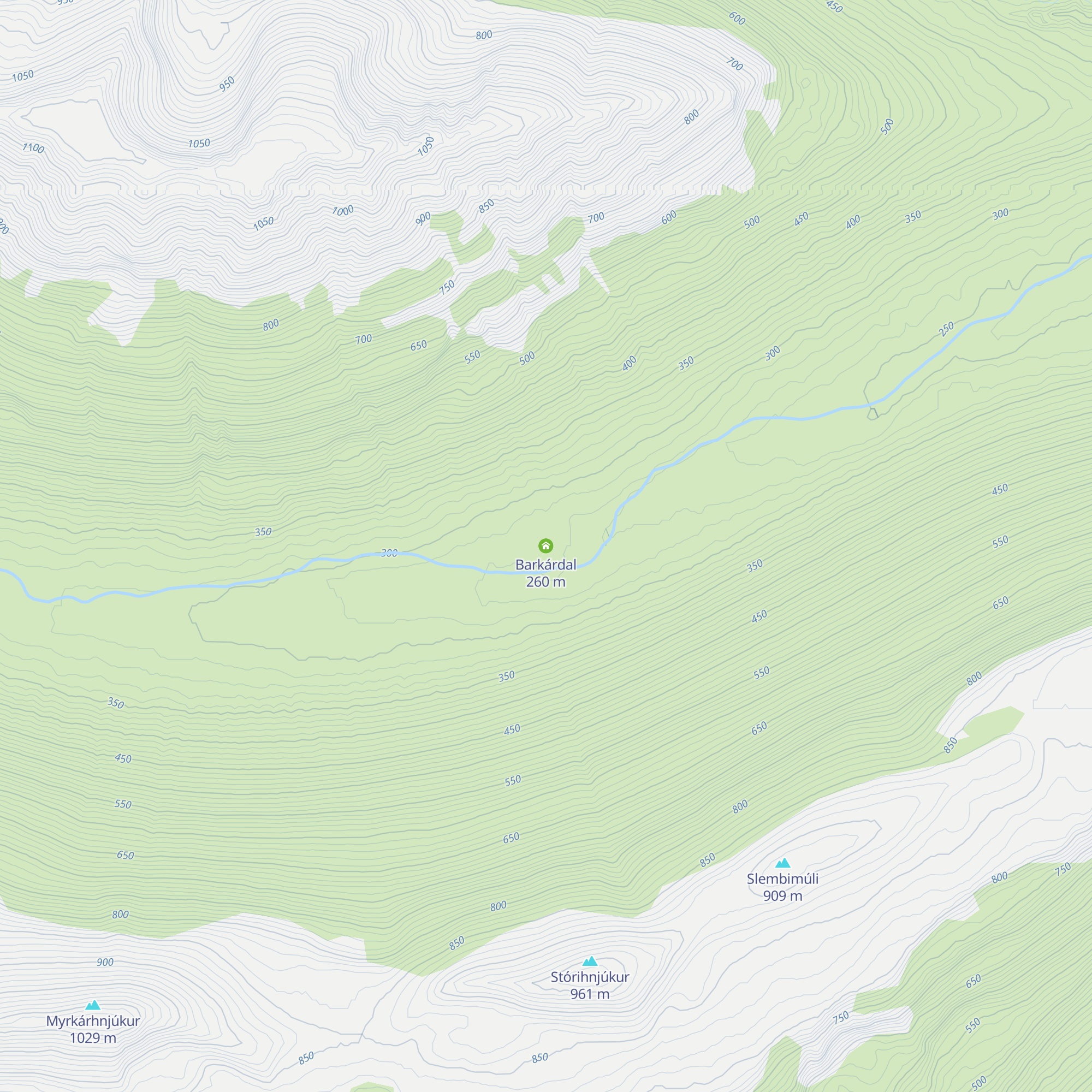 Barkárdal map