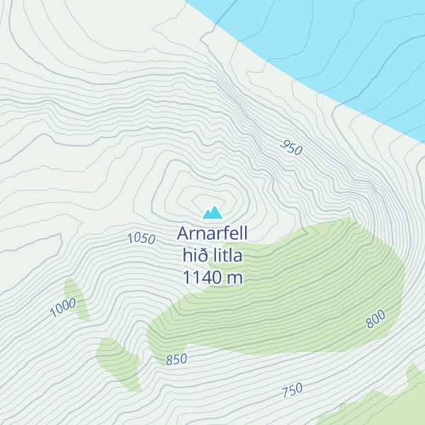 Map of Arnarfell hið litla