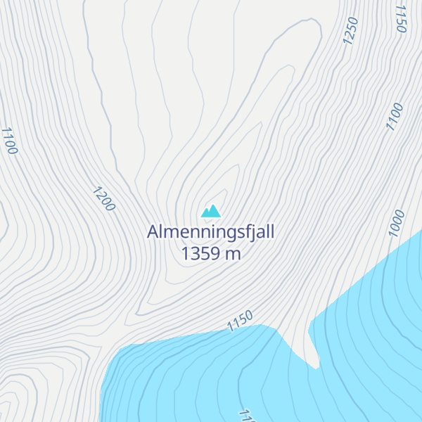 Map of Almenningsfjall