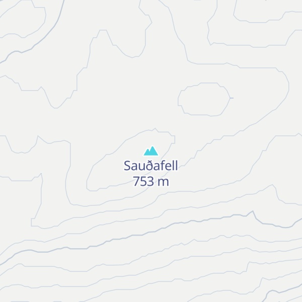 Map of Sauðafell