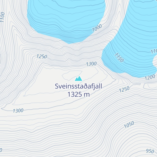 Map of Sveinsstaðafjall