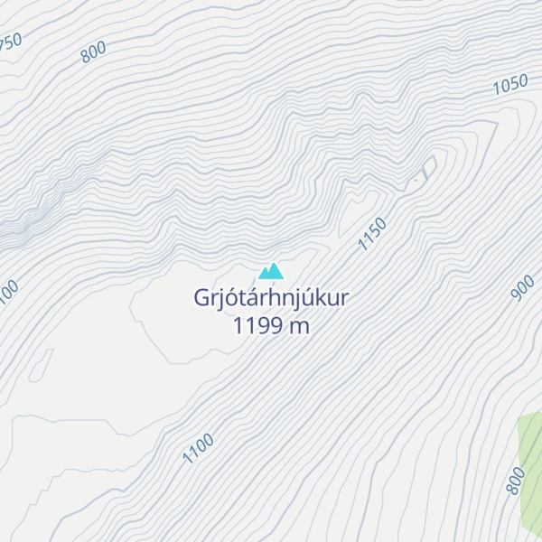 Map of Grjótárhnjúkur