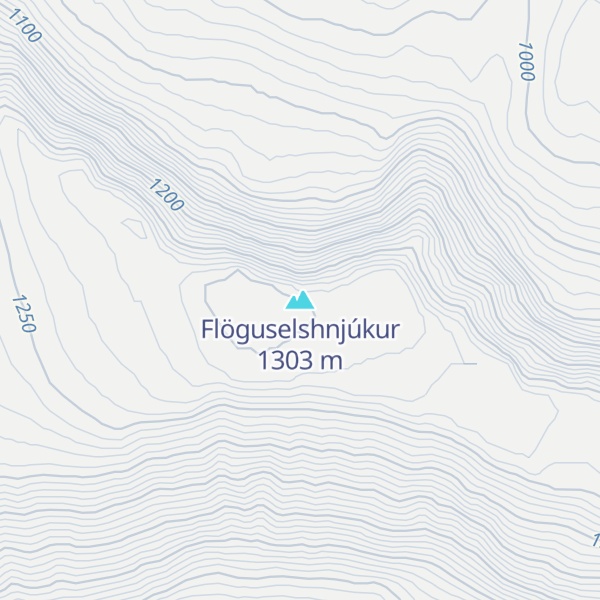 Map of Flöguselshnjúkur