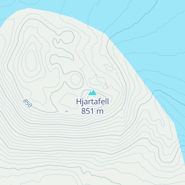 Map of Hjartafell