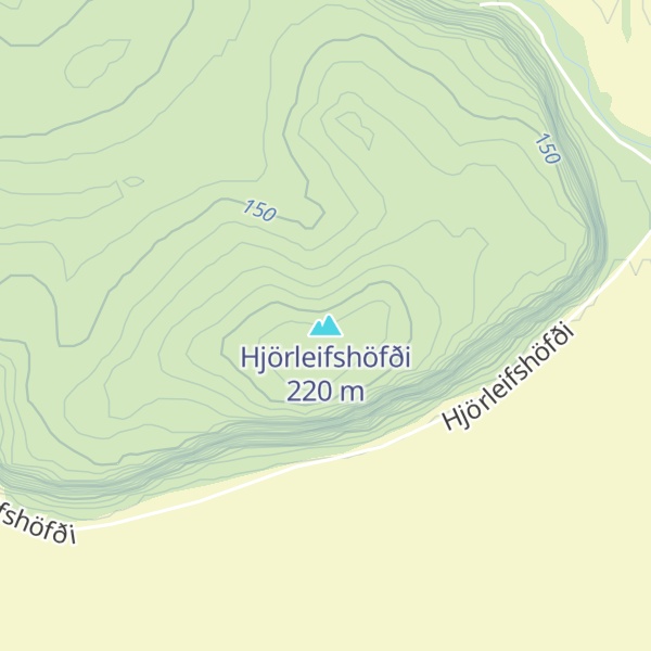 Map of Hjörleifshöfði