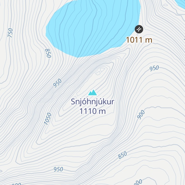 Map of Snjóhnjúkur