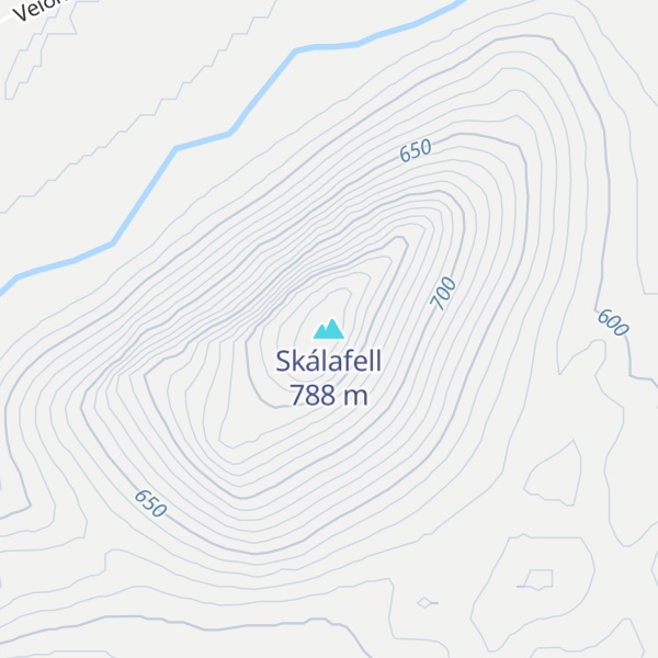 Map of Skálafell