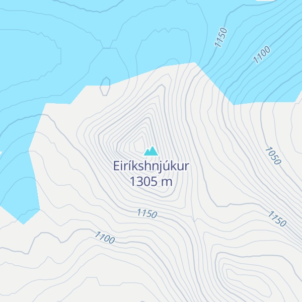 Map of Eiríkshnjúkur