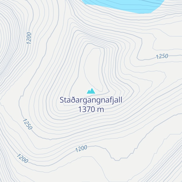 Map of Staðargangnafjall