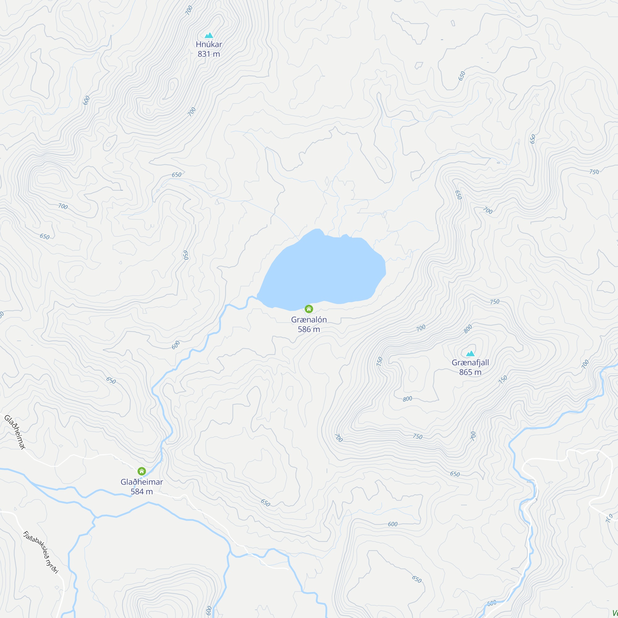 Grænalón map