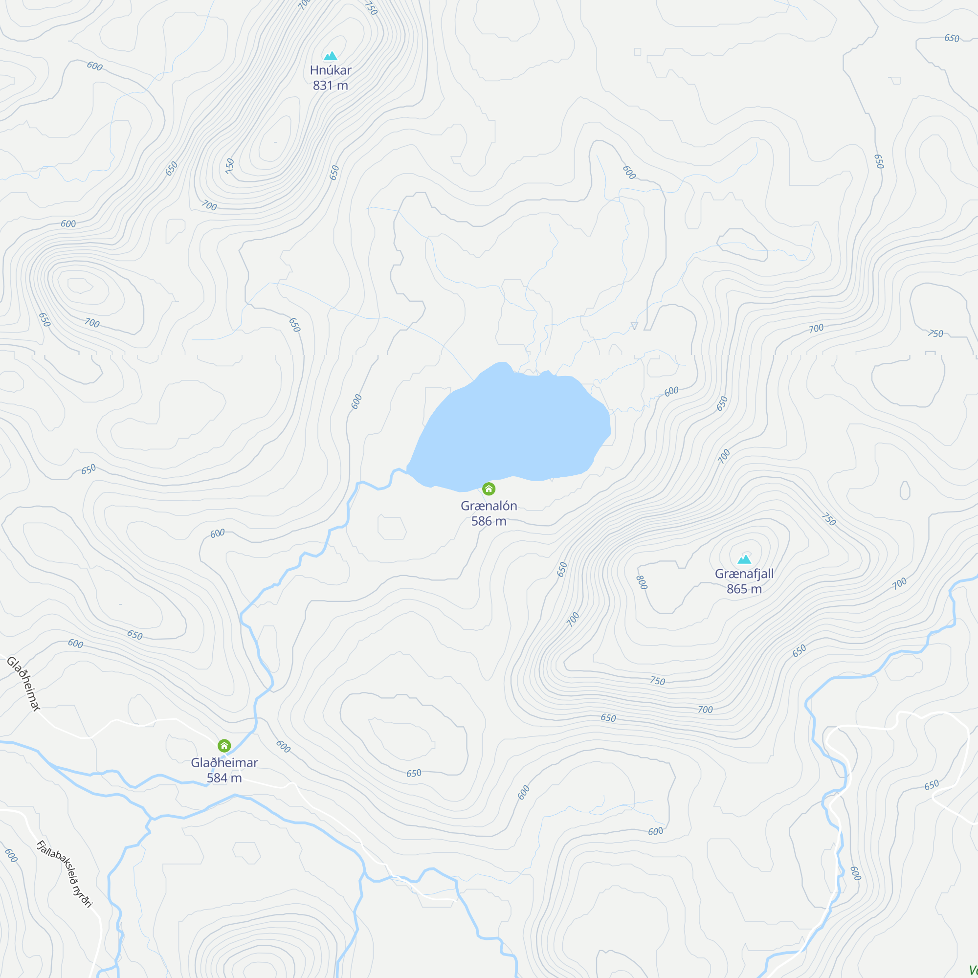 Grænalón map