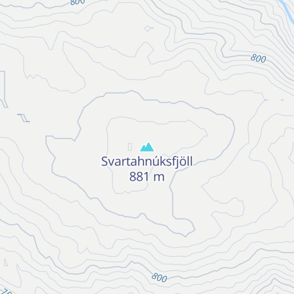Map of Svartahnúksfjöll