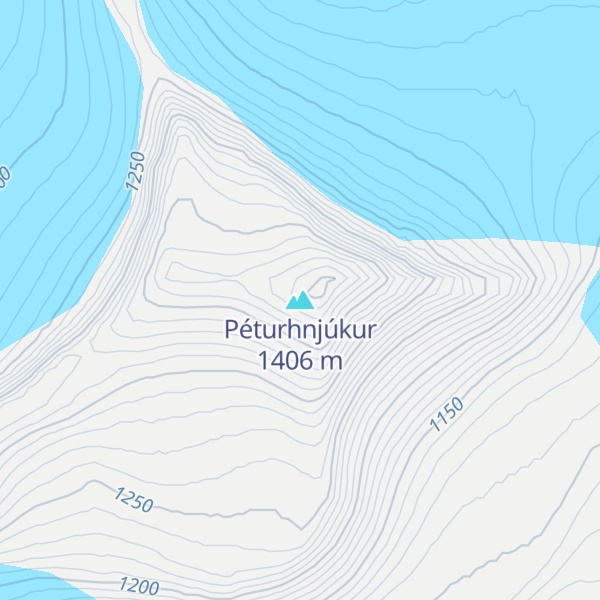 Map of Péturhnjúkur