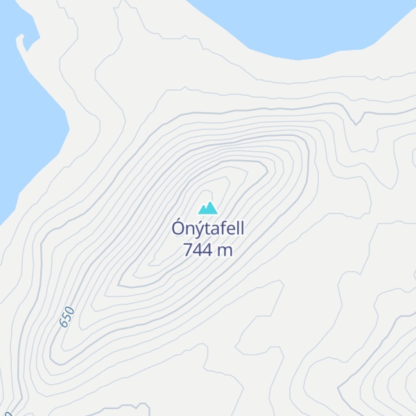 Map of Ónýtafell