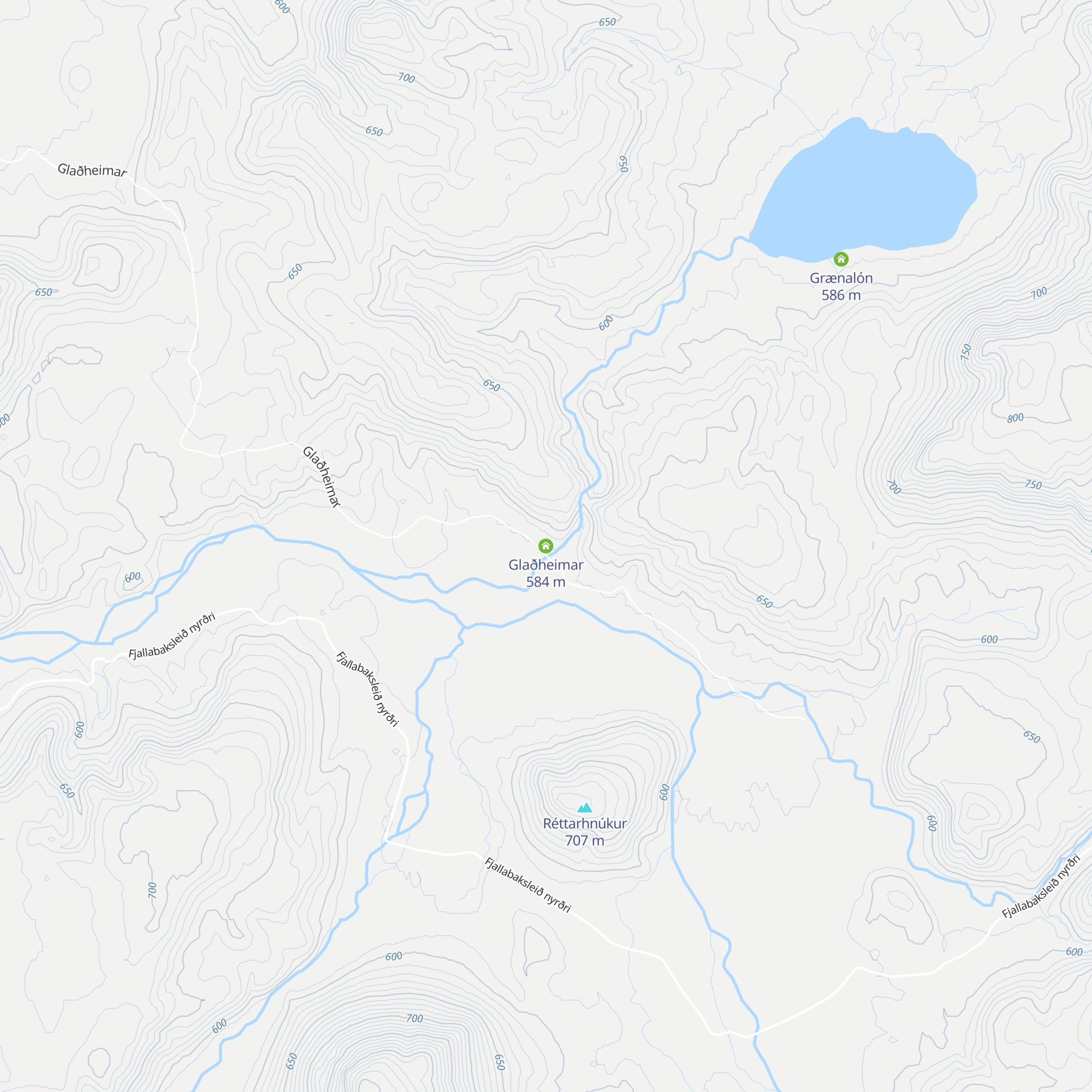 Glaðheimar map