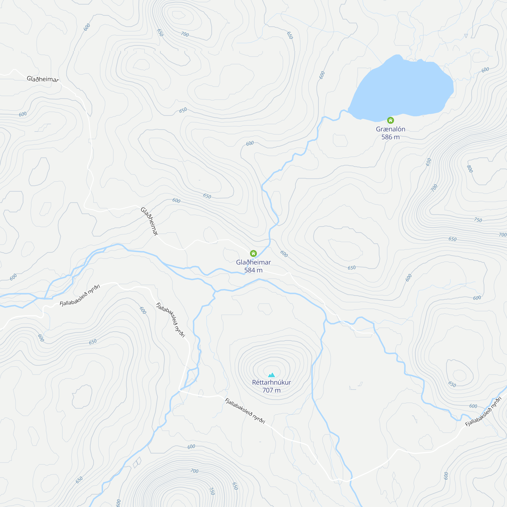 Glaðheimar map