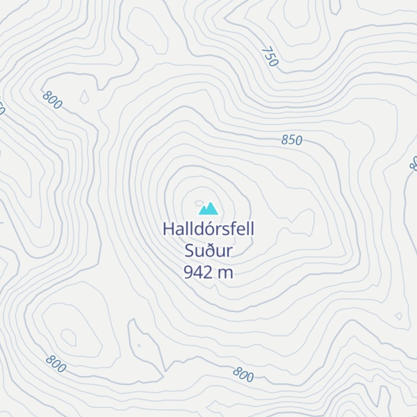 Map of Halldórsfell Suður