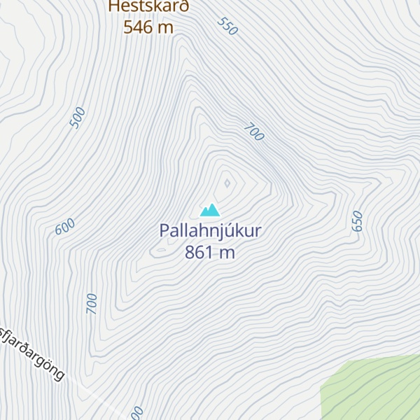Map of Pallahnjúkur