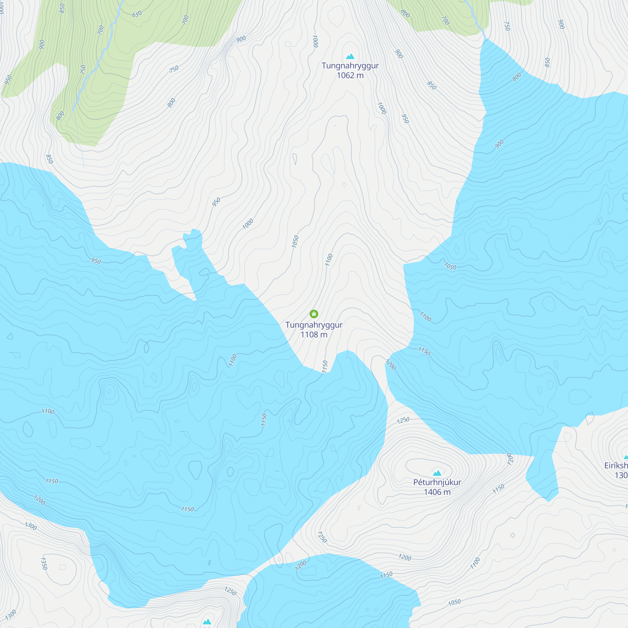 Tungnahryggur map