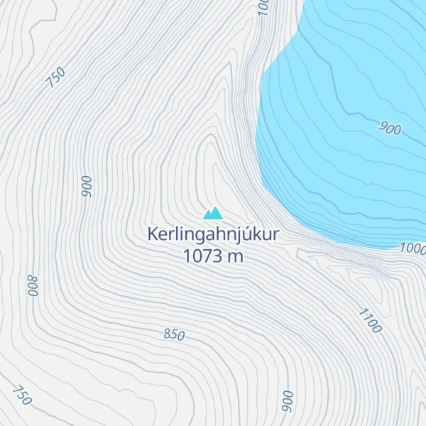 Map of Kerlingahnjúkur