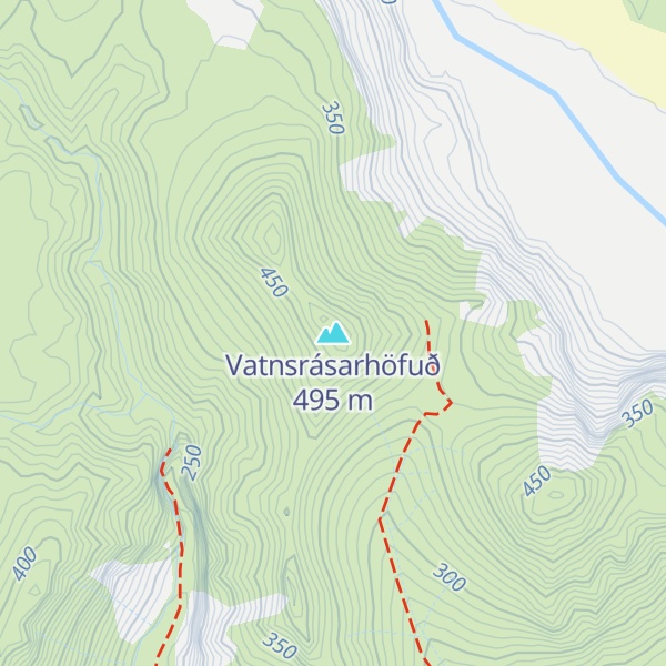 Map of Vatnsrásarhöfuð